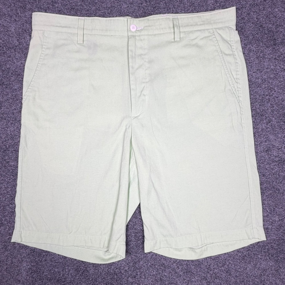 FootJoy Mens Performance Golf Shorts Mint Green Nylon Flat Front Size 38